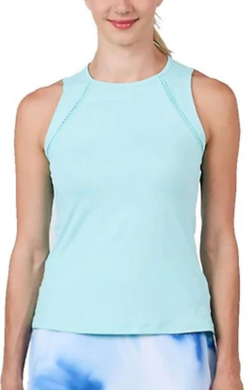 Sofibella Women's Tennis Tank Top Mint Aqua Size Small Athletic Pickleball Golf